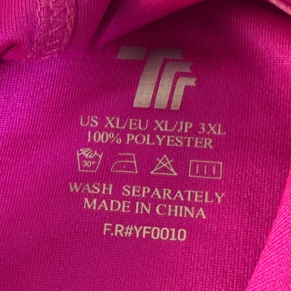 TBY Womens Active Pullover Long Sleeve Hoodie Lightweight Pink Heathered‎ XL - Picture 3 of 5